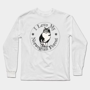 I Love My Norwegian Forest Bi-Colour Long Sleeve T-Shirt